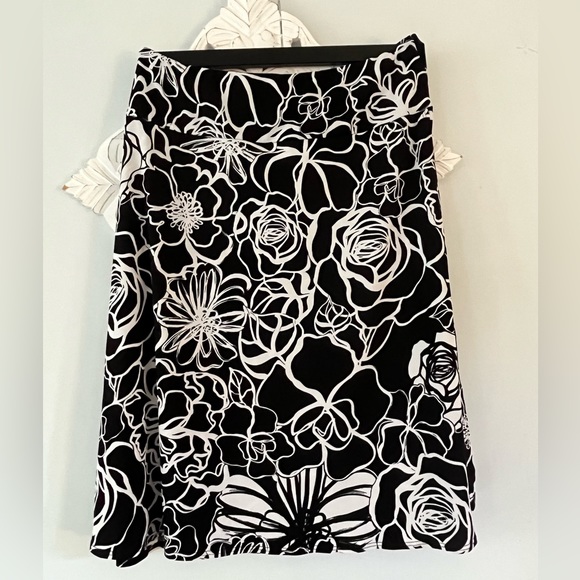 Chico's Dresses & Skirts - Chico's Black and White Floral Skirt